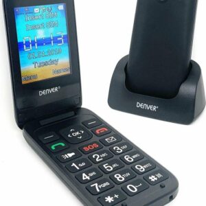 Denver Senioren Mobiele Telefoon GSM Met Oplaadstation, Grote Toetsen En FM Radio