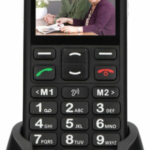 Fysic F10 – Eenvoudige Mobiele Telefoon Voor Senioren Met SOS Paniekknop – Zwart