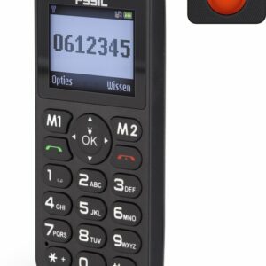Fysic FM-7550 – Eenvoudige Mobiele Telefoon Voor Senioren Met SOS Noodknop, Zwart