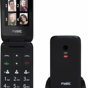 Fysic FM-9760ZT Mobiele Klaptelefoon – Geschikt Voor Hoortoestellen (M3/T4) – Zwart